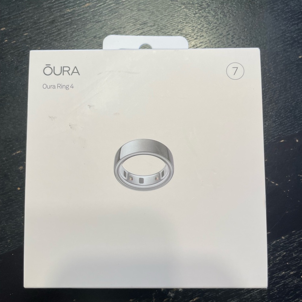 Oura Ring Gen 4, Silver, Size 7